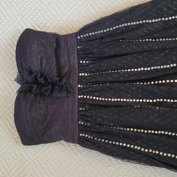 LAST ONE! bebe CRYSTAL BURST TULLE DRESS - Picture 7 of 10